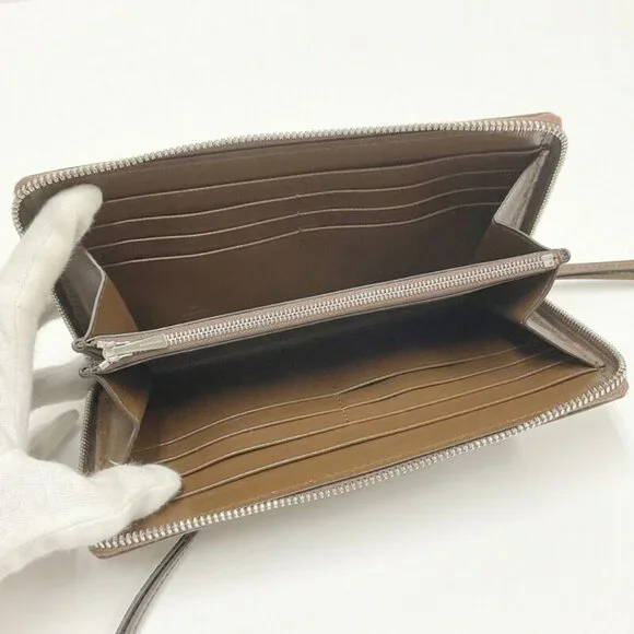 Gucci Wallet GG Canvas Leather Beige Brown - Picture 4 of 8